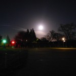 Blick aus dem Hafen bei Vollmond